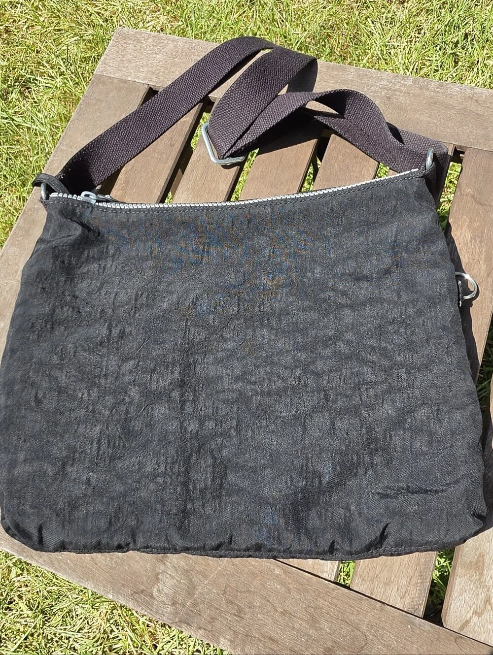 Kipling Alvar‎ Crossbody Bag Black Nylon Multi-Zip Shoulder Purse
